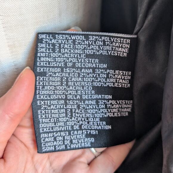 Y2K Vintage Wool Varsity Jacket Faux Leather Bomber Knit Utility Letterman Large - Picture 11 of 12